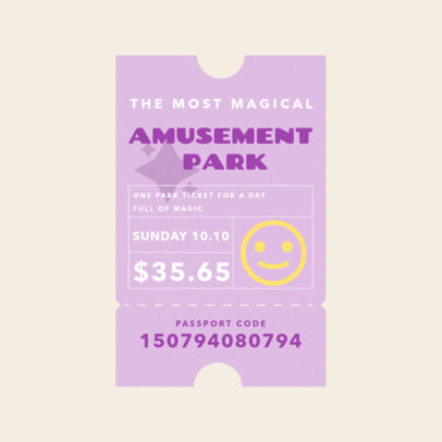 Music Logo Creator Featuring a Carnival Ticket and an Emoji