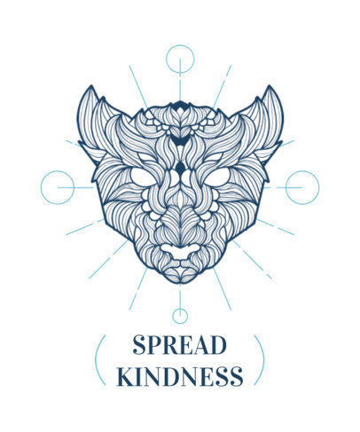 Mystical T-Shirt Design Template Featuring a Leopard Graphic 