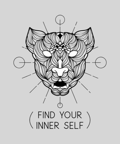 Mystical T-Shirt Design Maker Featuring a Jaguar Clipart 