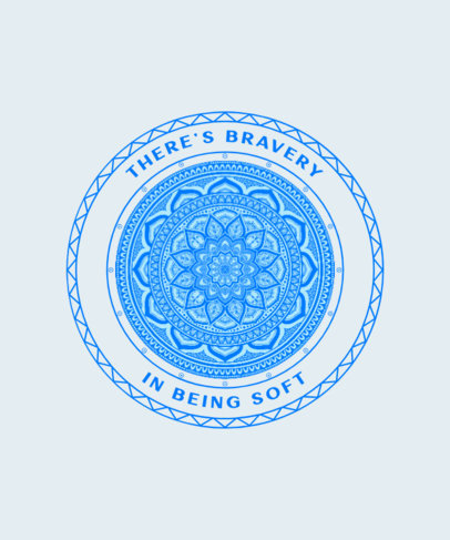T-Shirt Design Generator Featuring an Intricate Mandala and a Quote 