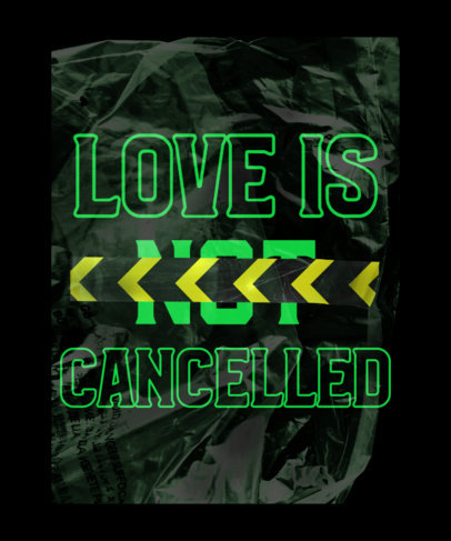 Sarcastic T-Shirt Design Generator Featuring an Anti-Love Quote 3246i