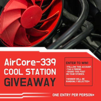 Gaming-Themed Instagram Post Generator to Announce a Technology Giveaway 3300a-el1