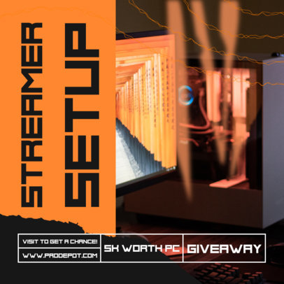 Giveaway-Themed Instagram Post Design Maker Featuring a Bold Style