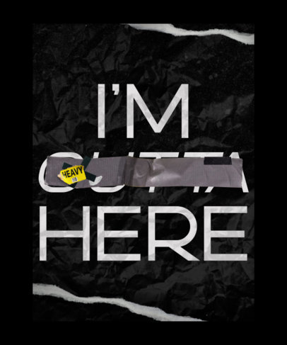 T-Shirt Design Template Featuring a Strikethrough Text with a Textured Surface