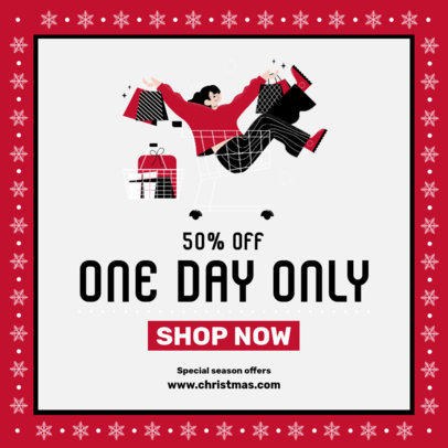 Illustrated Instagram Post Maker for an After Christmas Sale