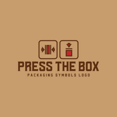 Music Logo Template with Two Packaging Symbols