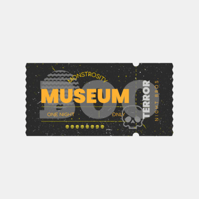 Horror-Themed Logo Generator Featuring a Circus Ticket Illustration 3937h