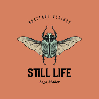 Still-Life-Themed Logo Maker with a Graphic of an Insect