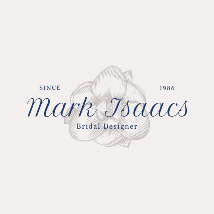 Logo Maker for a Bridal Designer with a White Orchid Graphic