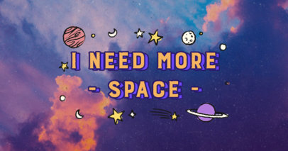 Facebook Post Maker Featuring a Doodled Galaxy