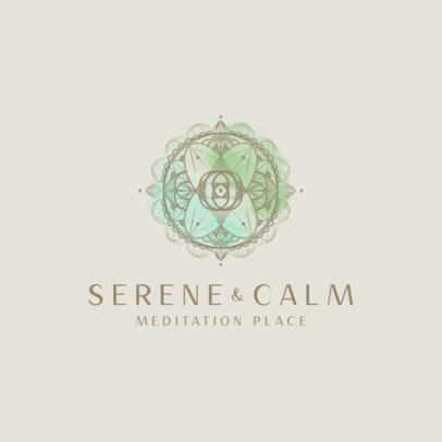  Logo Maker for a Meditation Center Featuring Mandala Graphics 