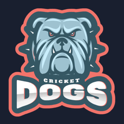 Sports Logo Maker for a Cricket Team with a Dog Graphic