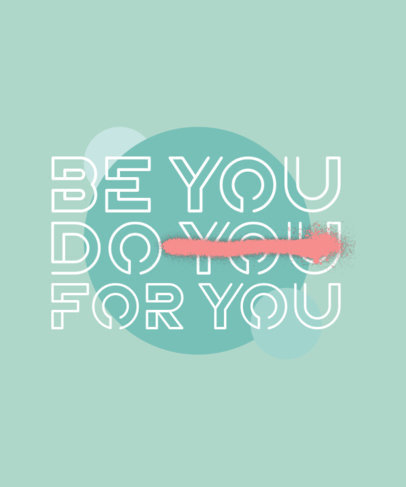 Minimal T-Shirt Design Template Featuring Strikethrough Text 