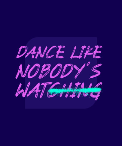 Typography-Based T-Shirt Design Template Featuring Strikethrough Text