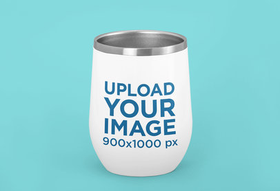 Mockup of a Wine Tumbler Placed Against a Customizable Background