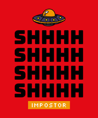 T-Shirt Design Generator Featuring an Among Us-Inspired Spaceship 1810-3276a