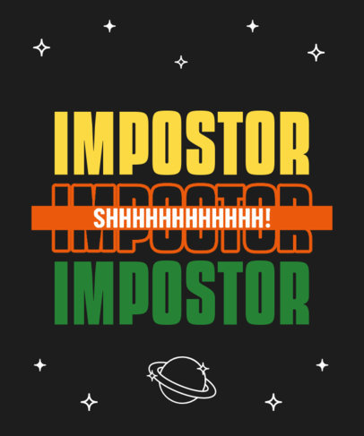 Among Us-Inspired T-Shirt Design Maker Featuring Space Graphics 2769q-3276