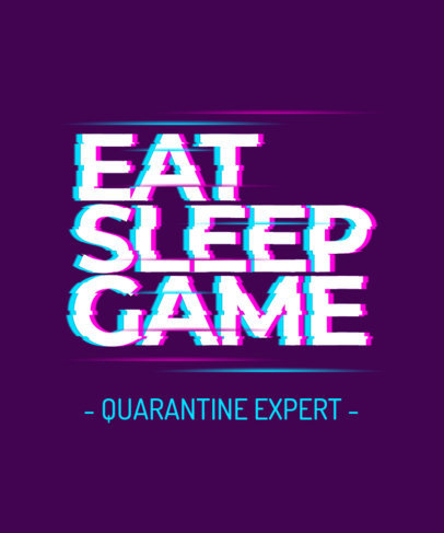 T-Shirt Design Creator Featuring a Glitch-Style Quote for Gamers