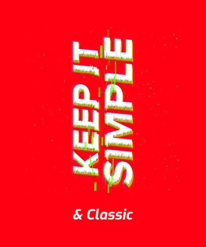 Quote T-Shirt Design Creator Featuring a Glitch-Effect Typography