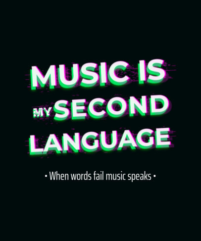 Quote T-Shirt Design Template Featuring a 3D Digital-Effect Typeface 3272m