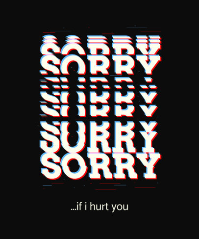 T-Shirt Design Maker Featuring a Quote with a Digital Glitch Style