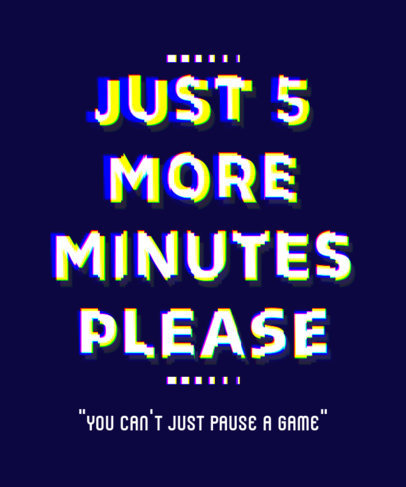 Gaming-Themed T-Shirt Design Generator with a Digital Glitch Effect