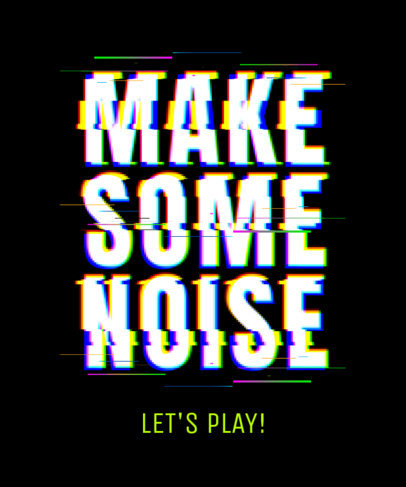 T-Shirt Design Creator Featuring a Gaming Quote