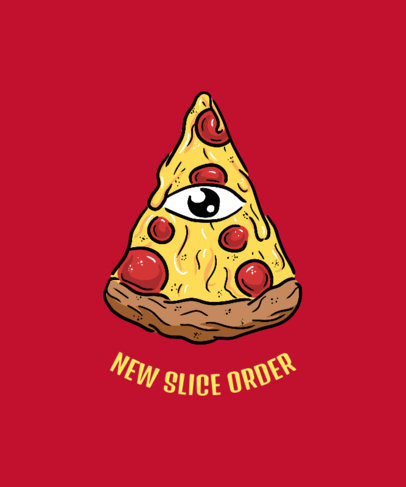 Illuminati-Inspired T-Shirt Design Maker for Pizza Fans 3268a
