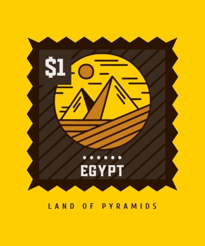 T-Shirt Design Creator with an Illustration of the Egyptian Pyramids