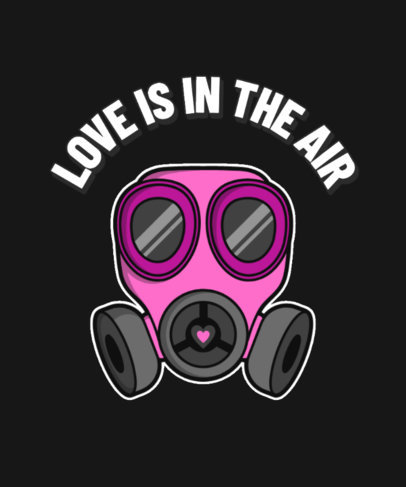 T-Shirt Design Maker with an Anti-Valentine's Day Mask Graphic