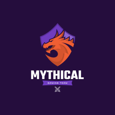 Gaming Logo Template Featuring Minimalist Graphics of Animals