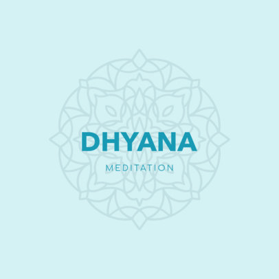 Logo Maker for a Meditation and Yoga Center with a Mandala Clipart