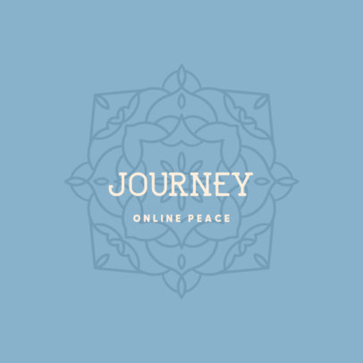 Logo Maker for an Online Meditation Coach Featuring a Mandala Clipart
