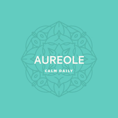 Meditation Center Logo Maker Featuring an Outline Illustration of a Mandala