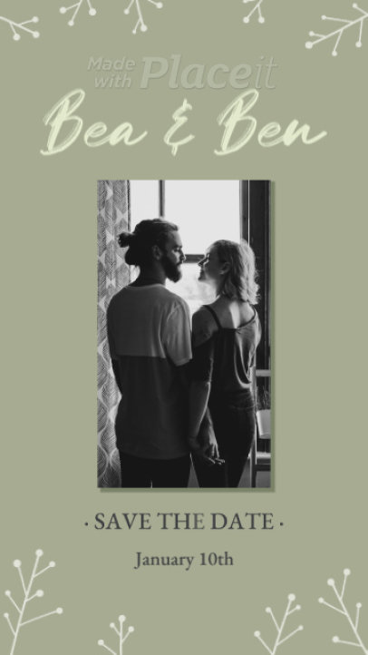 Instagram Story Video Maker for a Wedding Announcement