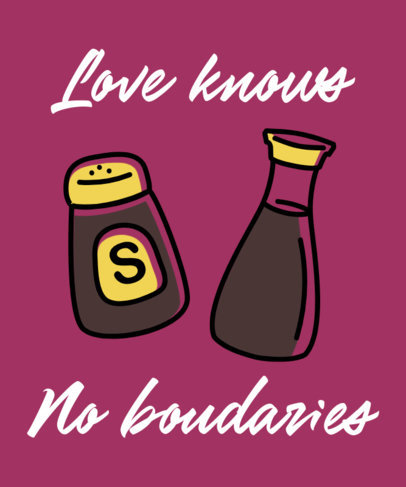 Valentine's Day T-Shirt Design Maker Featuring Foodie Graphics