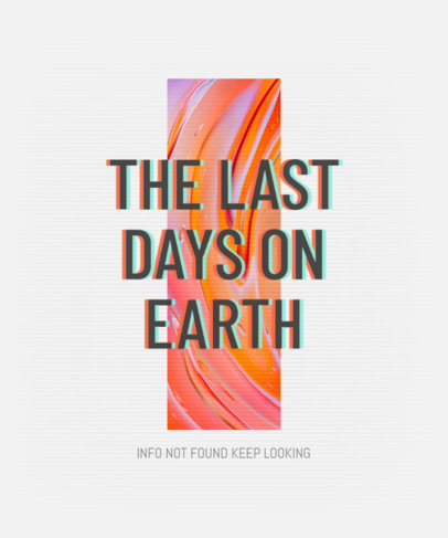 T-Shirt Design Maker Featuring a Quote with a Glitching Effect 3273h