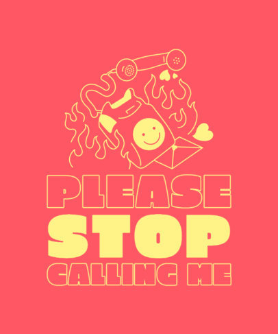 Funny T-Shirt Design Template Featuring a Valentine's Day Quote