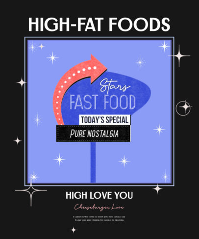 Quote T-Shirt Design Maker Featuring a Retro Drive-In Sign 