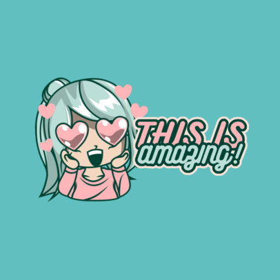 Twitch Emote Logo of a Cute Girl 