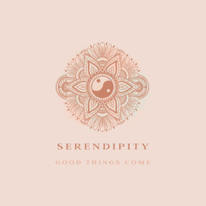 Logo Generator for Wellness Centers Featuring an Intricate Mandala Illustration