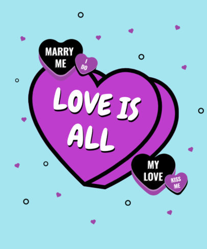 Romantic T-Shirt Design Generator for Valentine's Day Enthusiasts 