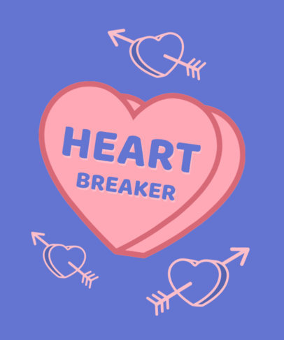 T-Shirt Design Creator With a Valentine's Day Theme and Heart Illustrations 