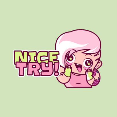 Cartoonish Emote Logo Template with a Funny Character 