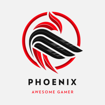 Logo Maker for Professional eSports Players Featuring an Abstract Phoenix Graphic 