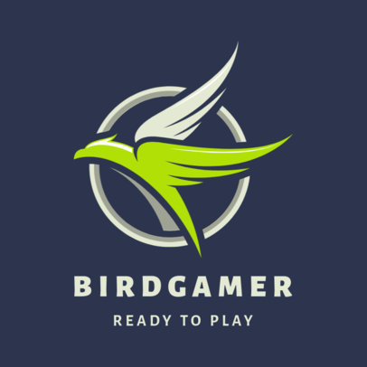 Abstract Logo Generator for Gamers Featuring a Bird Clipart 