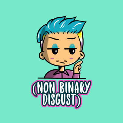 Anime-Style Twitch Logo Creator with a Nonbinary Character 3964e