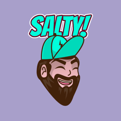 Twitch Emote Logo Creator of a Man with a Beard