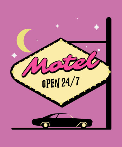 Illustrated T-Shirt Design Generator with a Graphic of a Retro-Sign