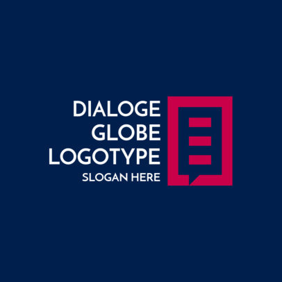 Online Logo Maker Featuring Globe-Style Dialogue Graphics